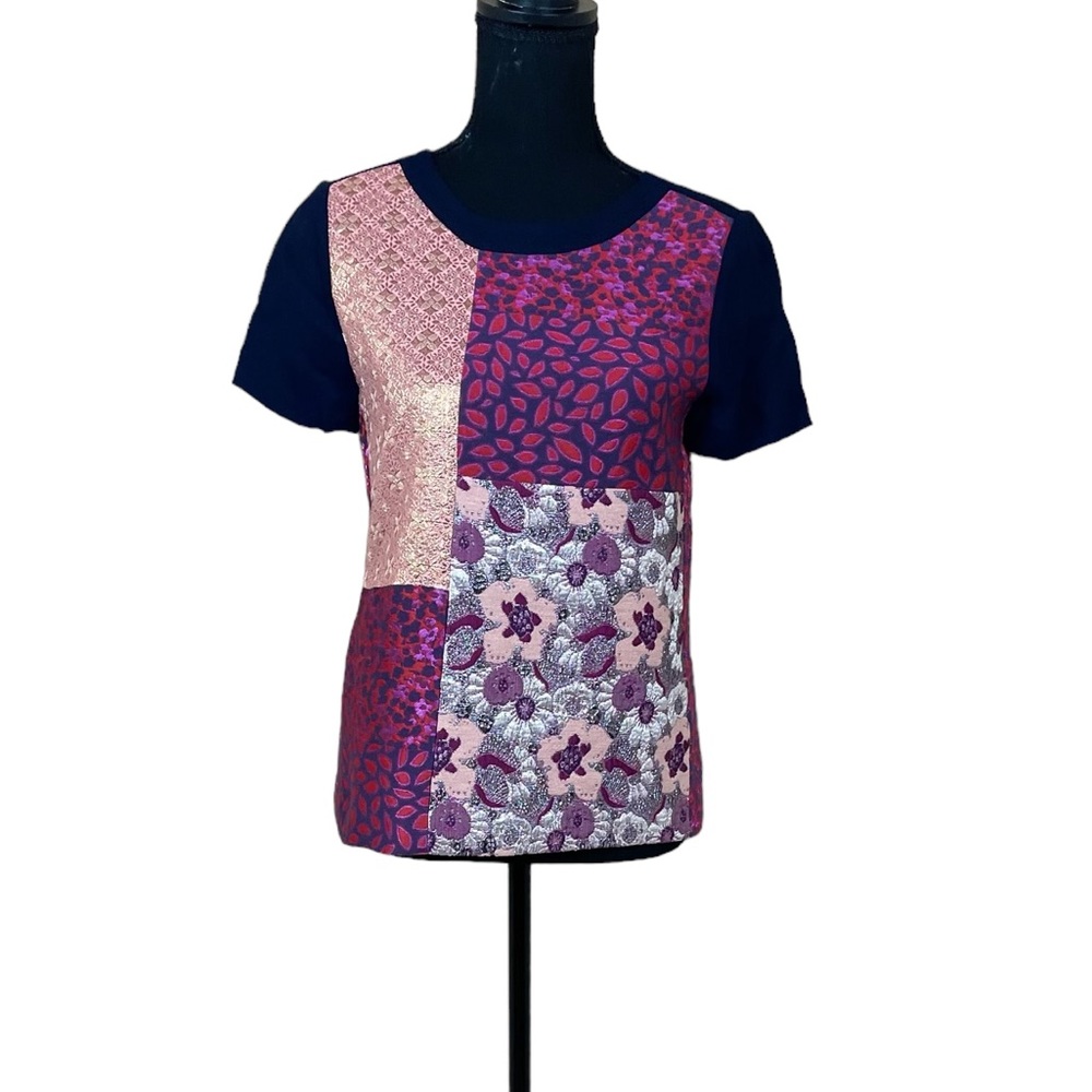 J Crew Collection Brocade Patchwork Top - image 2